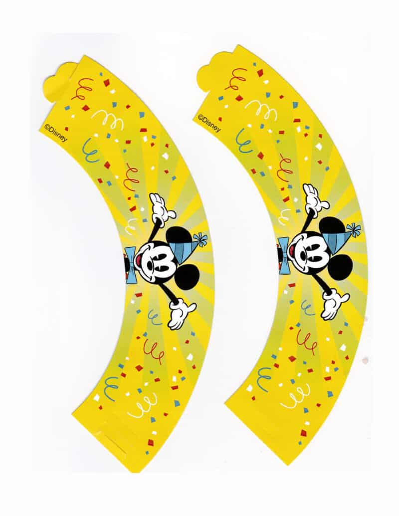 Mickey Mouse Birthday Cupcake Wrapper {Free Printable} – Dixie Delights
