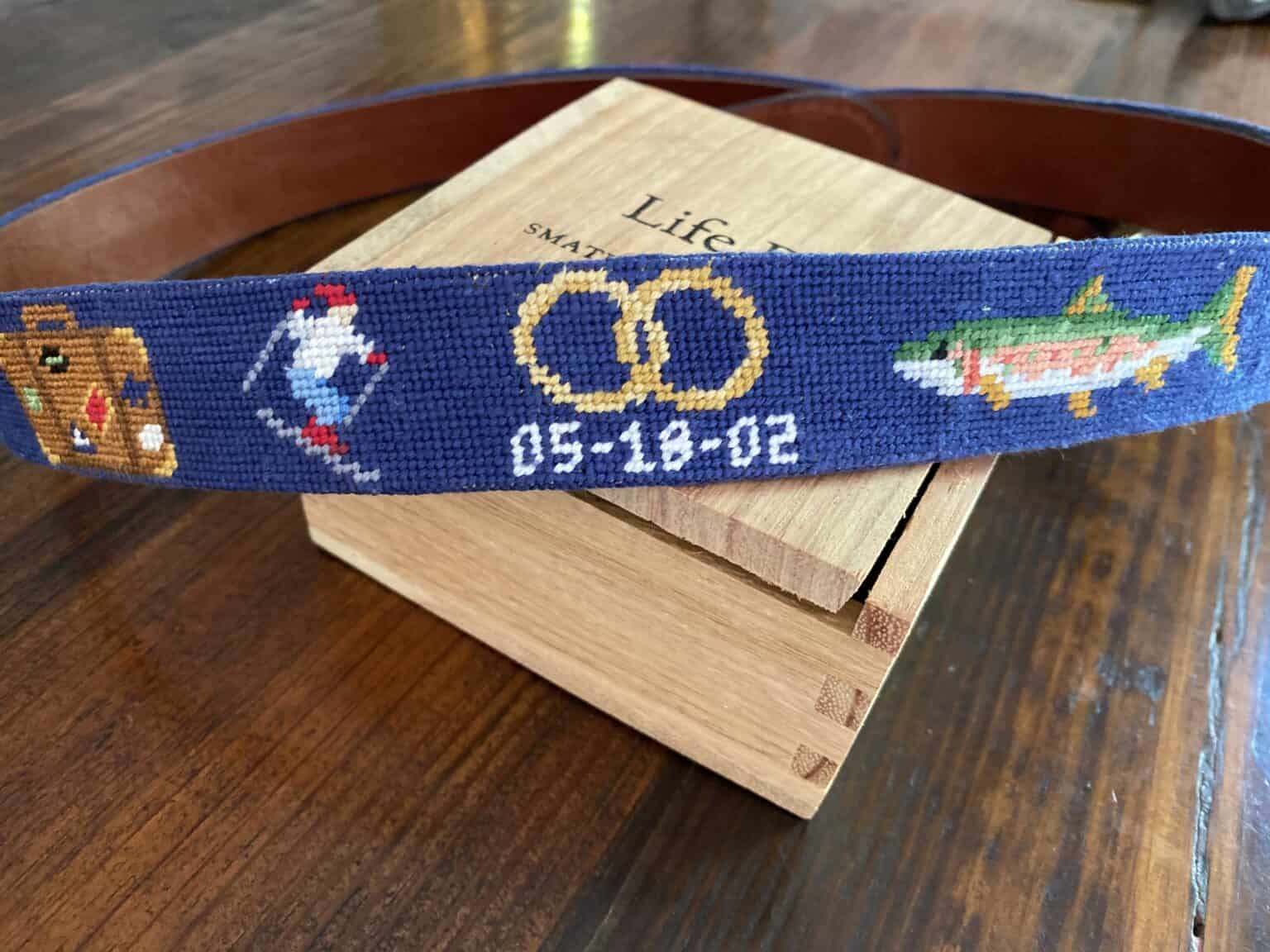 Life Belt Personalized Needlepoint Belts Dixie Delights