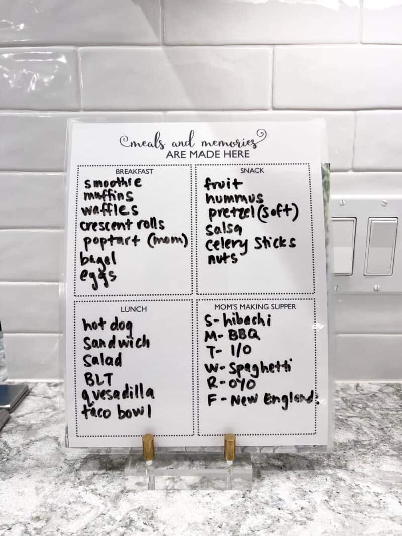 Meals & Memories are Made Here {Printable Meal Template} Dixie Delights