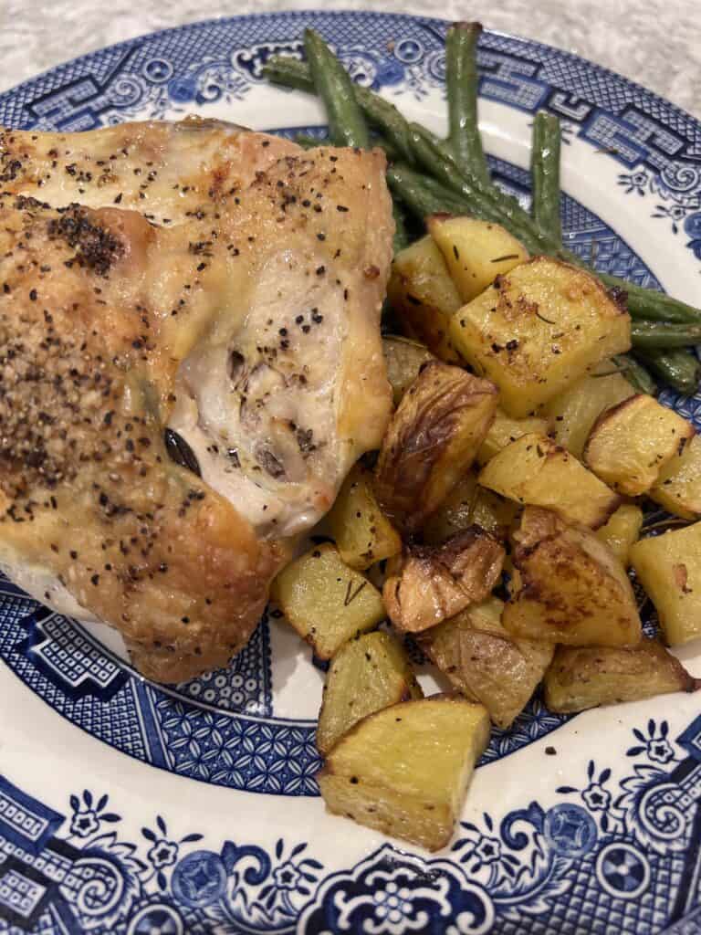 Sunday Supper {Chicken with Goat Cheese & Basil, Tuscan Roasted