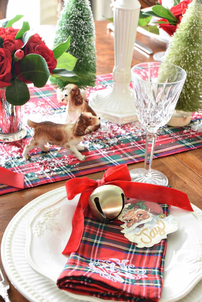 Classic Christmas Home Tour 2022 Kitchen Dining Room Mud Room   Christmas Dining Place Setting 800x1199 