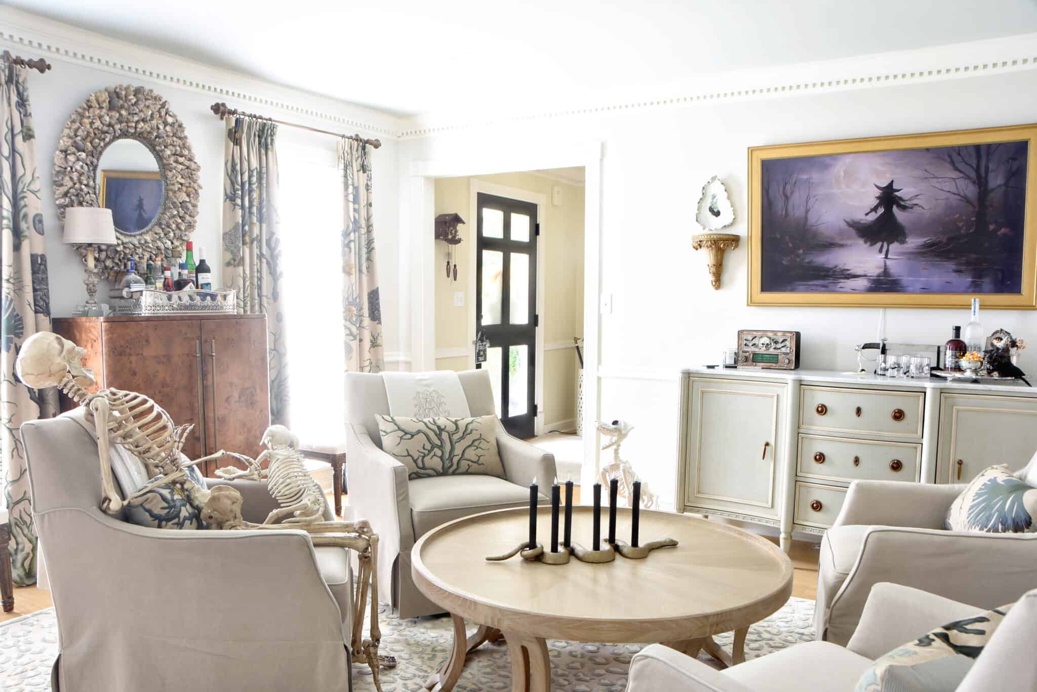 Haunted Halloween Home Tour 2025 {Living Room} – Dixie Delights